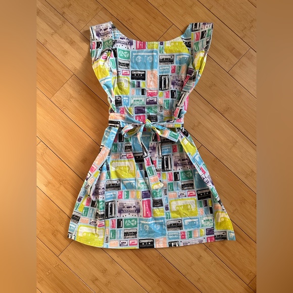 Matrushka Dress with 80’s Cassette Print - Picture 6 of 10